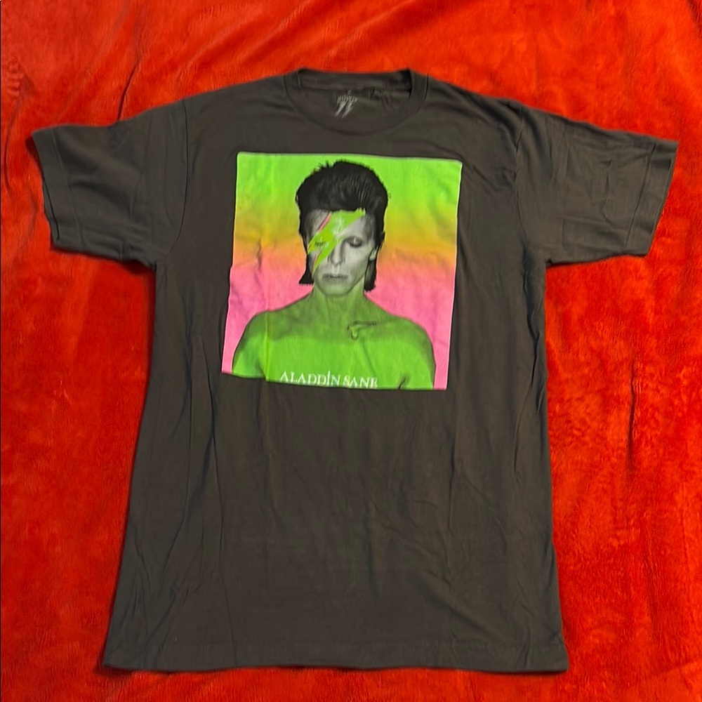 David Bowie Gray T-Shirt Sz M
